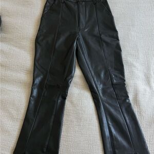 Abercrombie & Fitch Faux Leather Split Hem pants